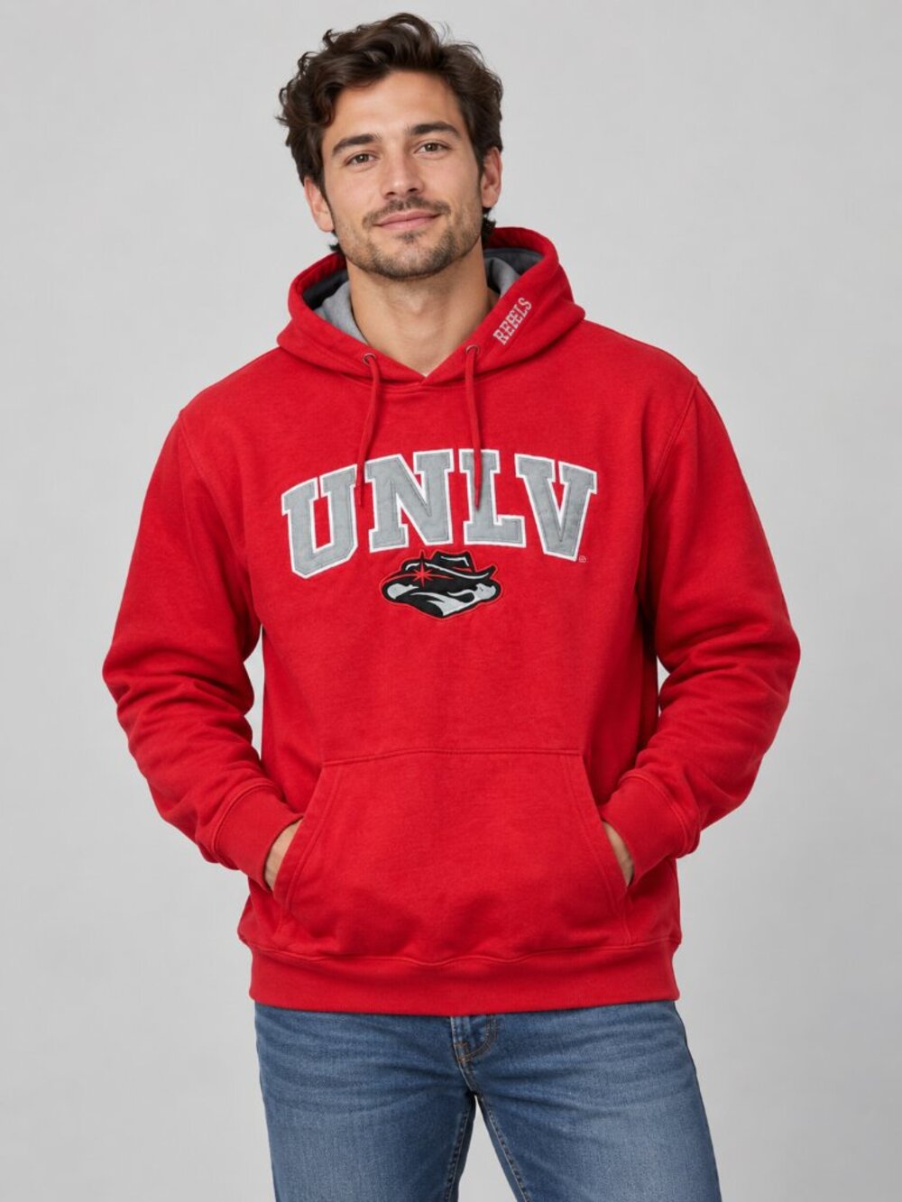 Stadium Athletics Red UNLV Crewneck Hoodie